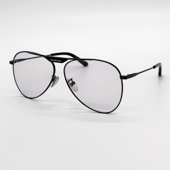 NEW BALENCIAGA BB0244S 004 AVIATOR GREY UNISEX SUNGLASSES BALENCIAGA - Picture 3 of 12